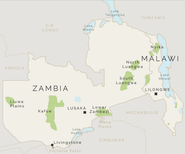 Map of Zambia